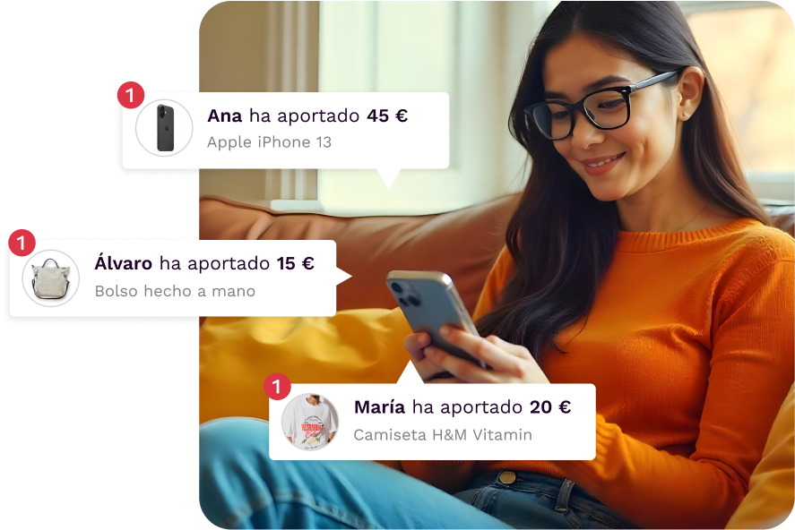 Lista para recibir dinero en tu hucha.